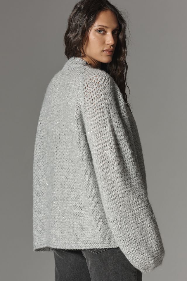 By Anthropologie Paillette Cardigan Sweater #1