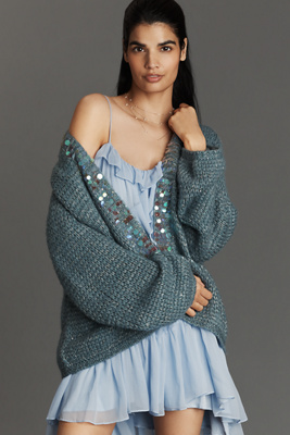 By Anthropologie Paillette Cardigan Sweater product page