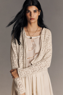 By Anthropologie Pointelle Cardigan Sweater