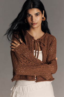 By Anthropologie Pointelle Cardigan Sweater