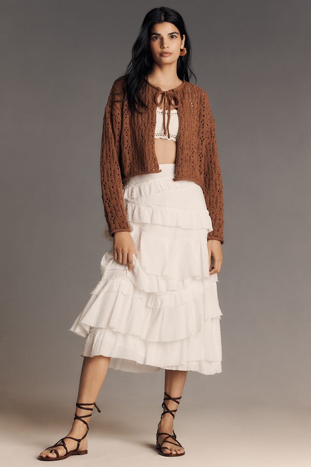 By Anthropologie Pointelle Cardigan Sweater #1