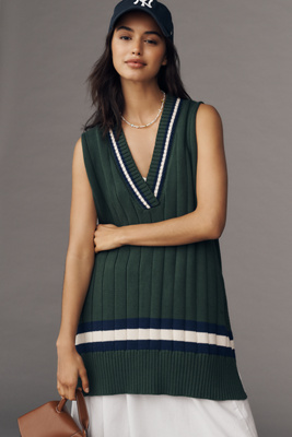By Anthropologie Sporty V-neck Sweater Vest