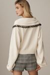 Maeve Lace Collar Cardigan Sweater