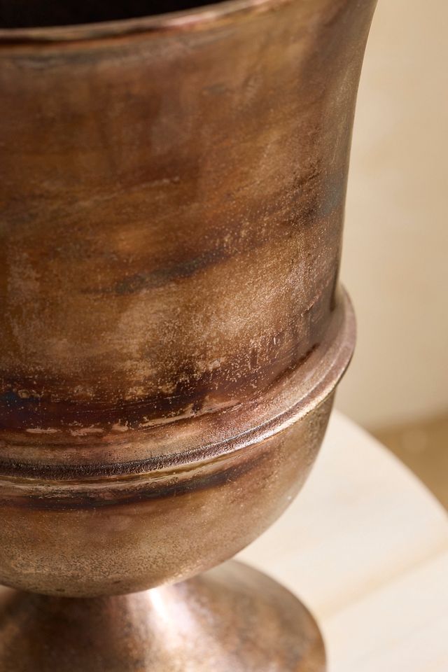 Flared Bronze Urn Planter #1