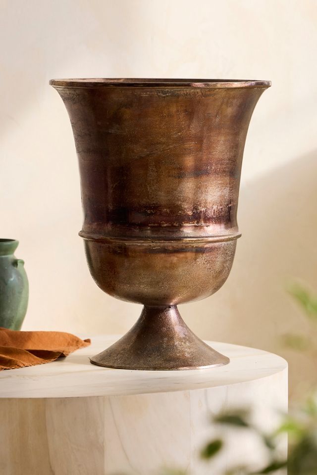 Flared Bronze Urn Planter #3
