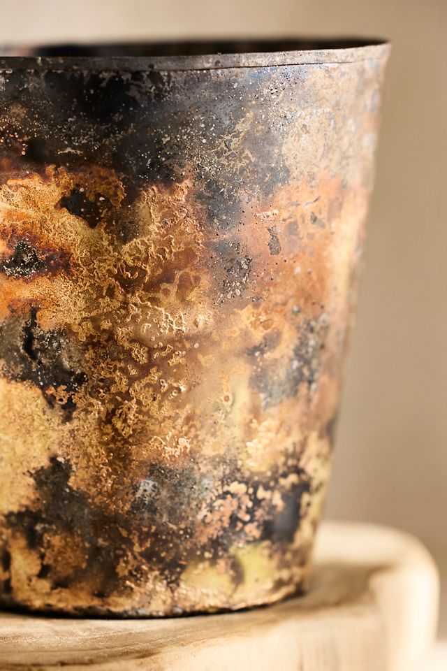 Weathered Iron Taper Planter #1