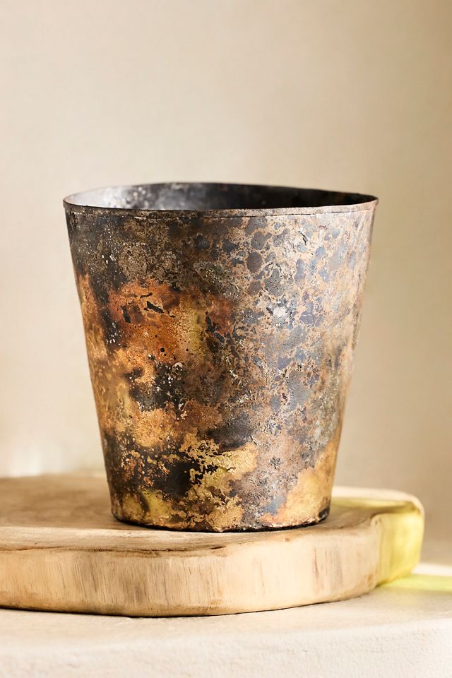 Weathered Iron Taper Planter #2