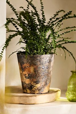 Weathered Iron Taper Planter