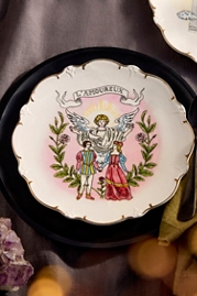 Tarot Stoneware Plate, L’Amoureux