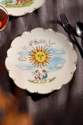 Tarot Stoneware Plate, Le Soleil