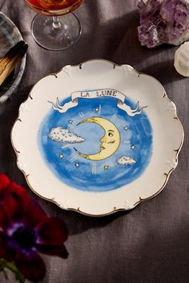 Tarot Stoneware Plate, La Lune
