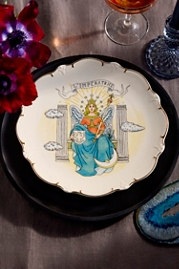 Tarot Stoneware Plate, L’Imperatrice