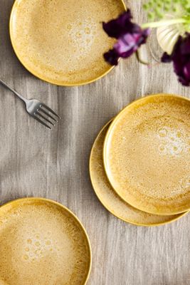 Reactive Glaze Tapas Plates, Set of 4