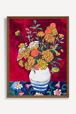 Golden Marigold Bouquet Wall Art