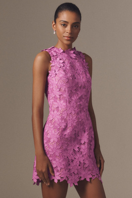 Helsi Rosalie Sleeveless Lace A-line Mini Dress In Pink