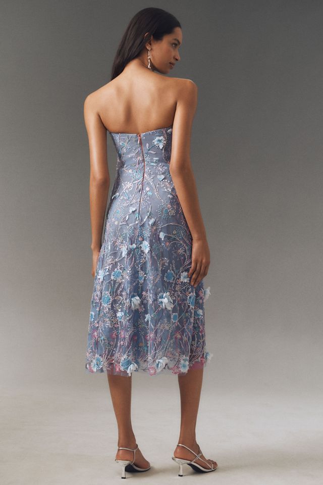 Helsi Francine Strapless Sweetheart 3D Embellished Midi Dress #1