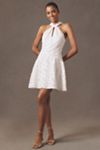 Shoshanna Edwina Twist Halter Lace A-Line Mini Dress