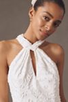 Shoshanna Edwina Twist Halter Lace A-Line Mini Dress