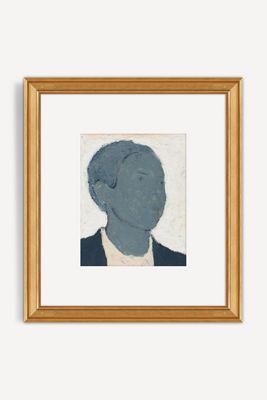 Portrait of a Gentle Man in Blue Wall Art