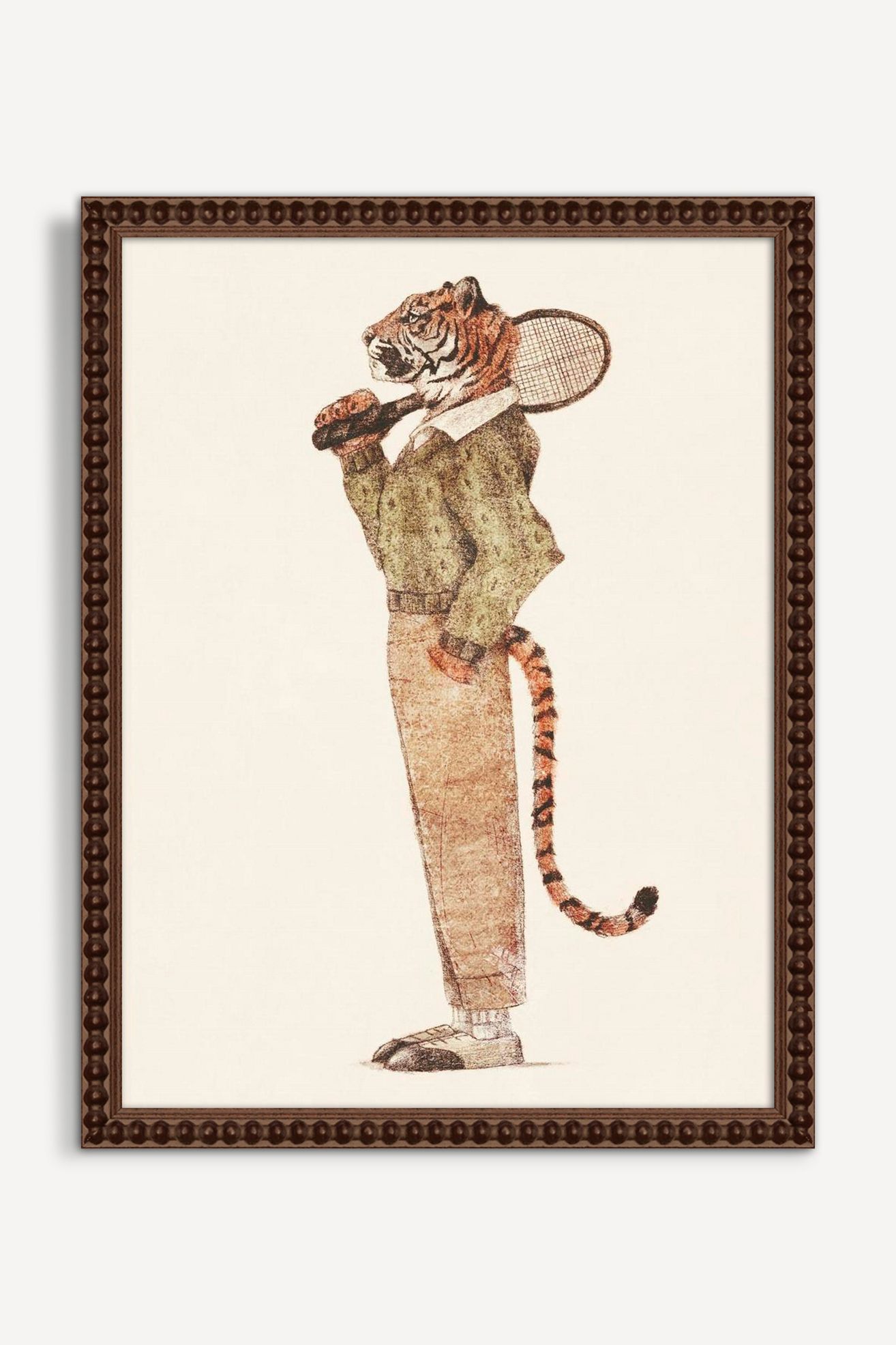 Tiger Tennis Club Wall Art - Neutral, Standard, One Size
