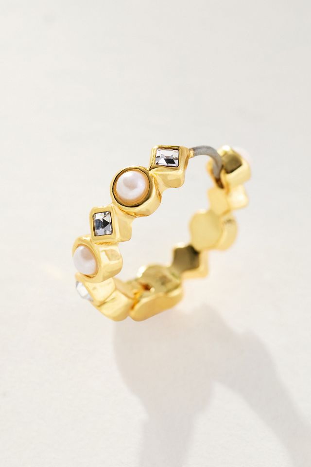 Mixed Crystal Huggie Earrings #1