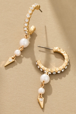 By Anthropologie Pearl Crystal Earrings