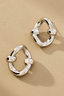 By Anthropologie Twisted Knot Huggie Earrings