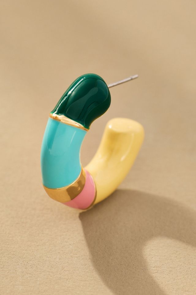 Colorblock Hoop Earrings #2