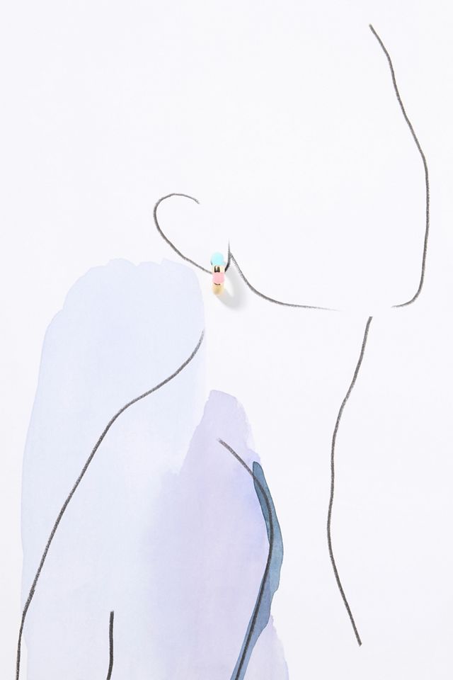 Colorblock Hoop Earrings #3