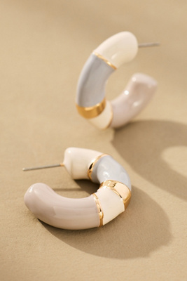 By Anthropologie Colorblock Hoop Earrings