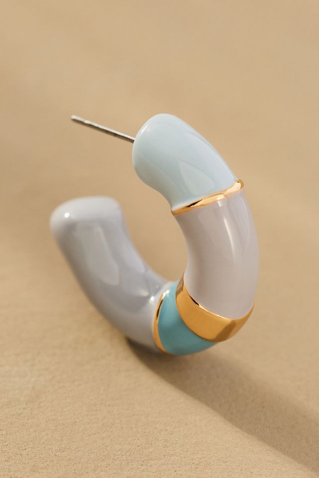 Colorblock Hoop Earrings #2