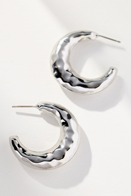 By Anthropologie Molten Moon Hoop Earrings