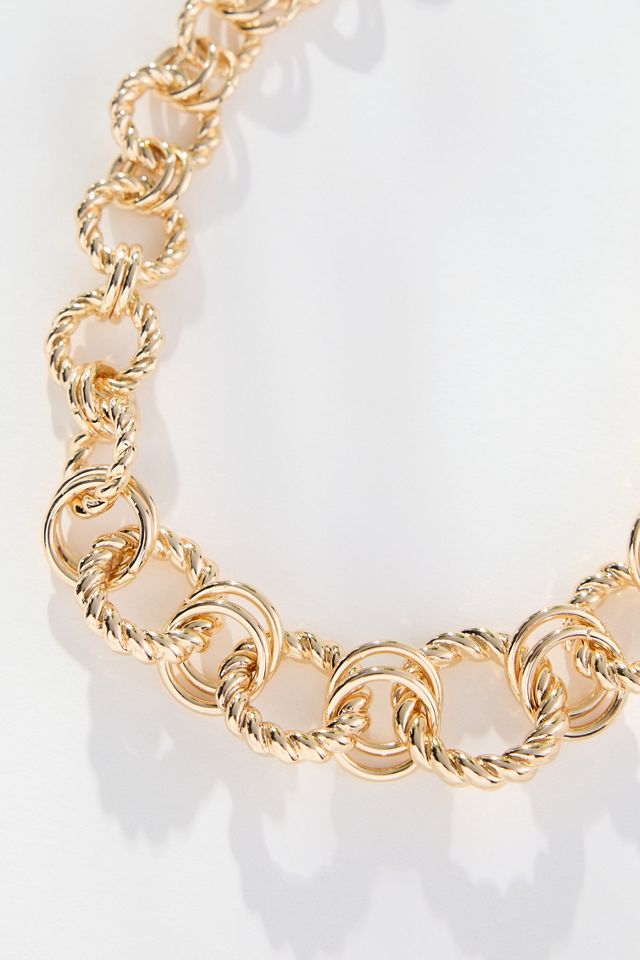 By Anthropologie Nautical Chain Link Necklace #2