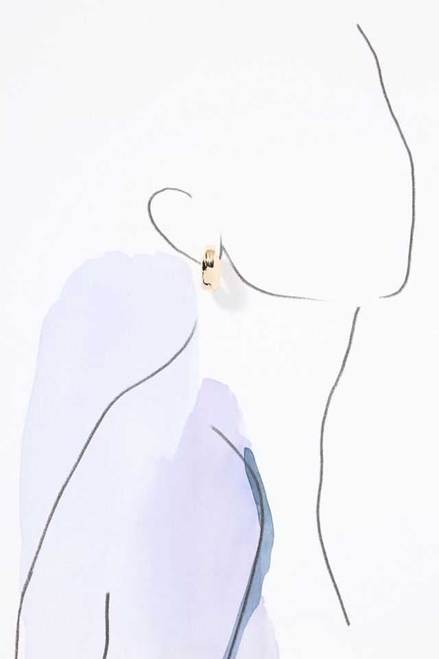 Squared Molten Hoop Earrings #2
