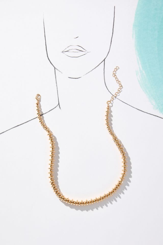 Gold Beaded Necklace #5