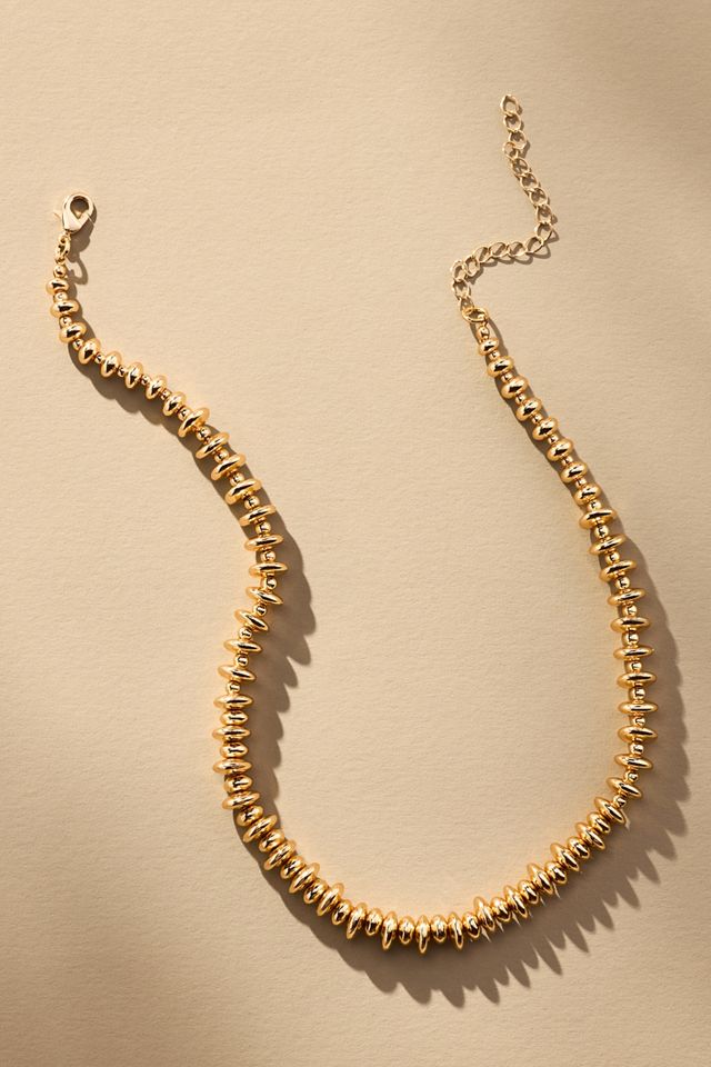 Gold Beaded Necklace #3
