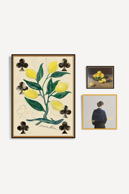 Anthropologie Mellow Yellow Gallery Wall Art In Multi