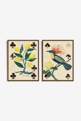Spades and Clubs Diptych Gallery Wall Art