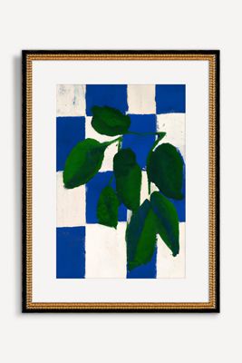 Checkered Greenery Wall Art