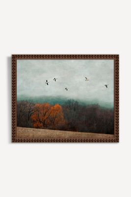 Orange Tree and Flying Geese Wall Art