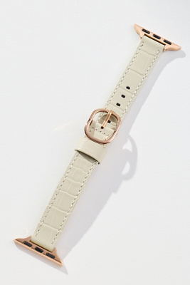 Posh Tech Carmen Leather Apple Watch Band In Neutral