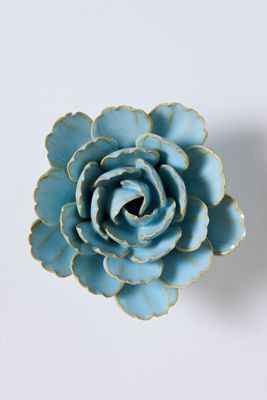 Teal Ceramic Flower Gallery Wall Charm