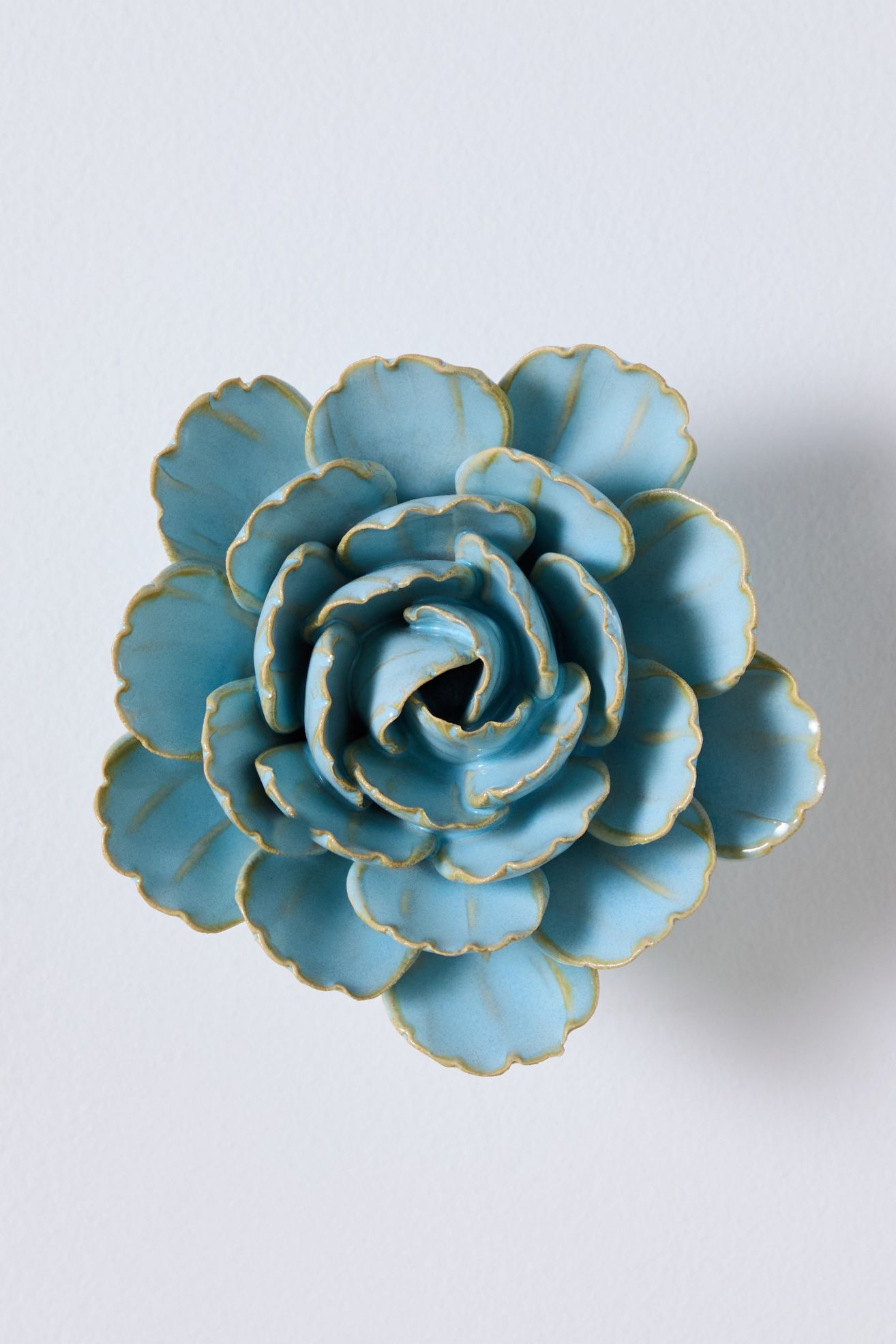 Teal Ceramic Flower Gallery Wall Charm - Peony, Standard, Assorted