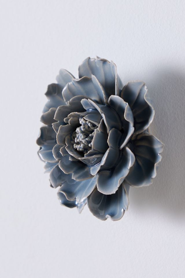 Teal Ceramic Flower Gallery Wall Charm #2