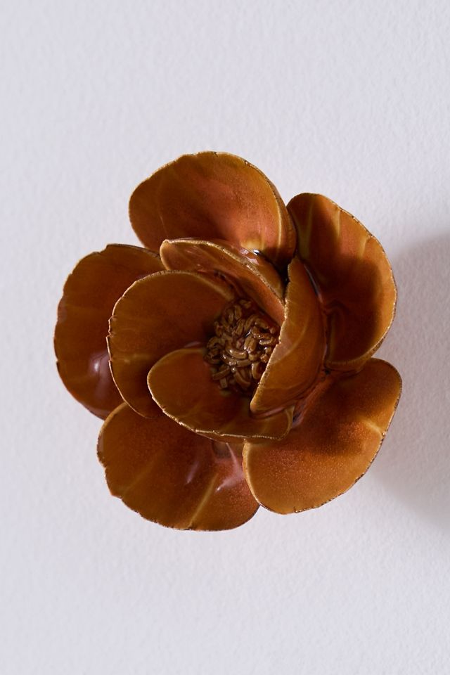 Orange Ceramic Flower Gallery Wall Charm #2