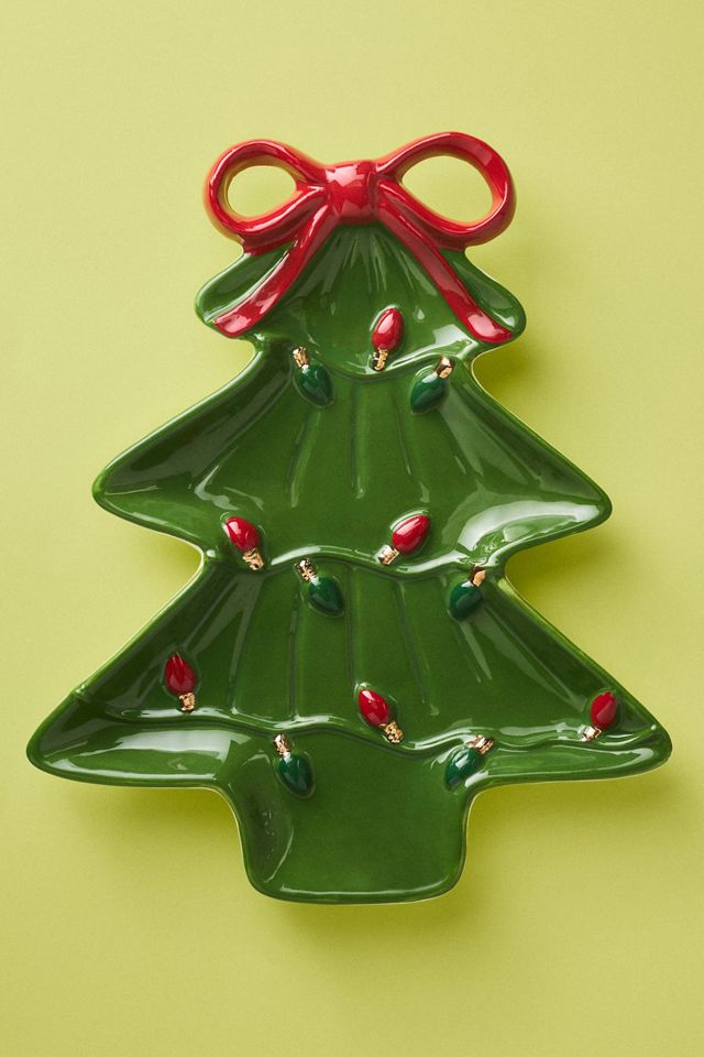 Festive Tree Stoneware Platter #2