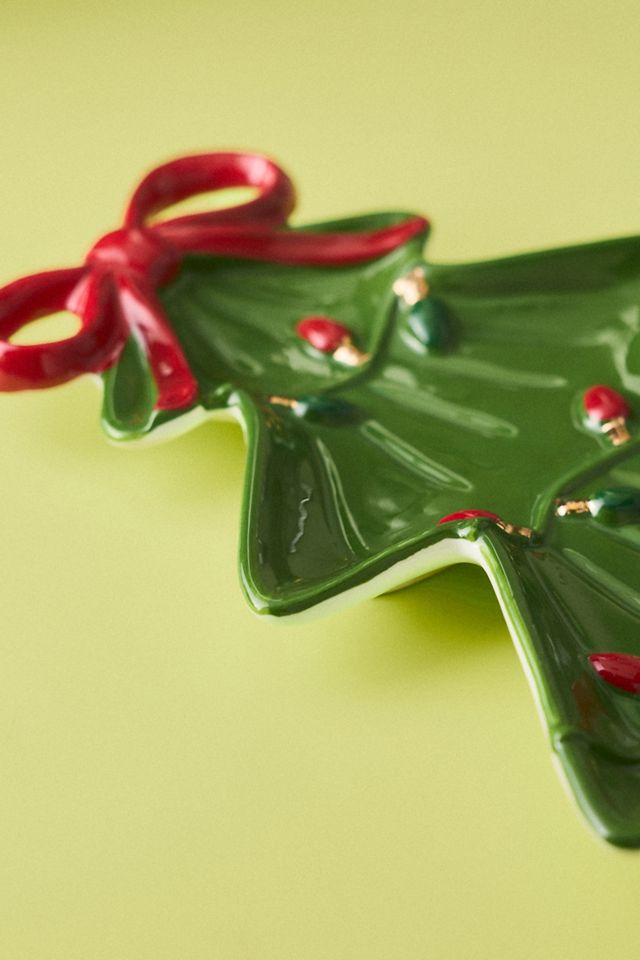 Festive Tree Stoneware Platter #3