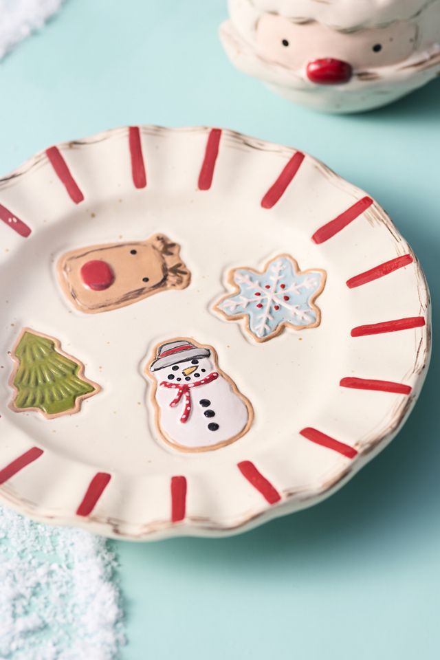 Milk and Cookies Santa Stoneware Cup & Saucer #1