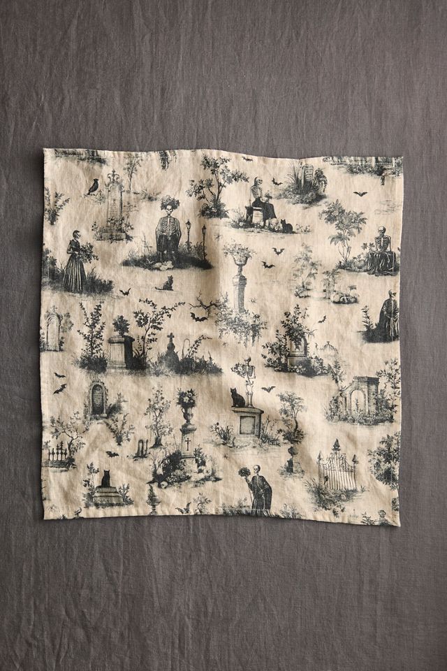 Halloween Toile Linen Napkins, Set of 2 #2
