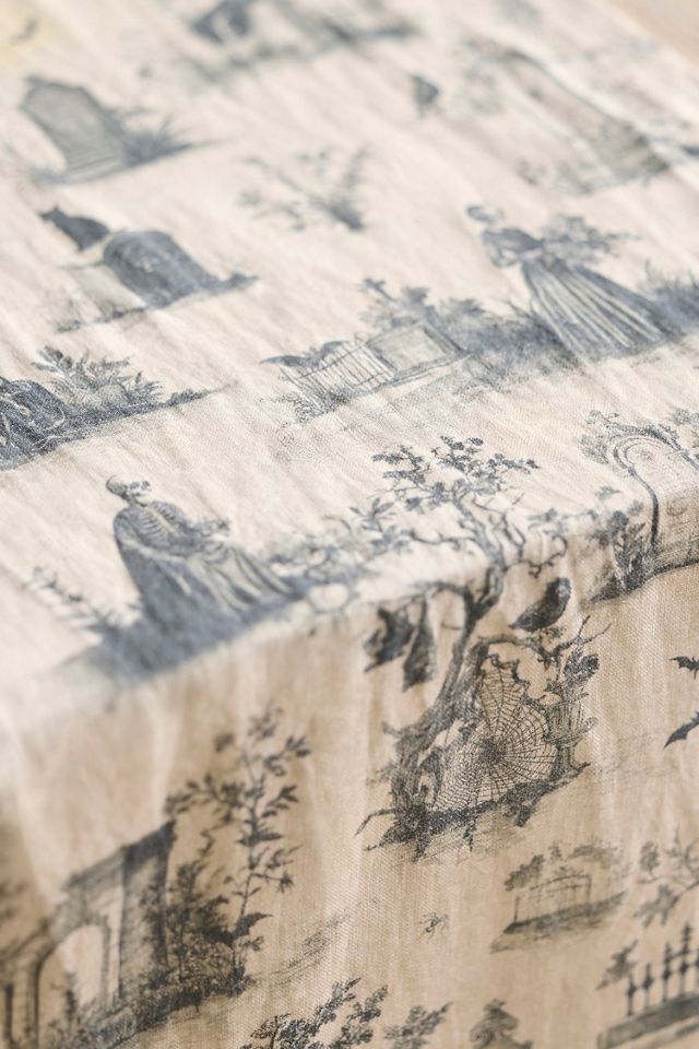 Halloween Toile Linen Runner #1